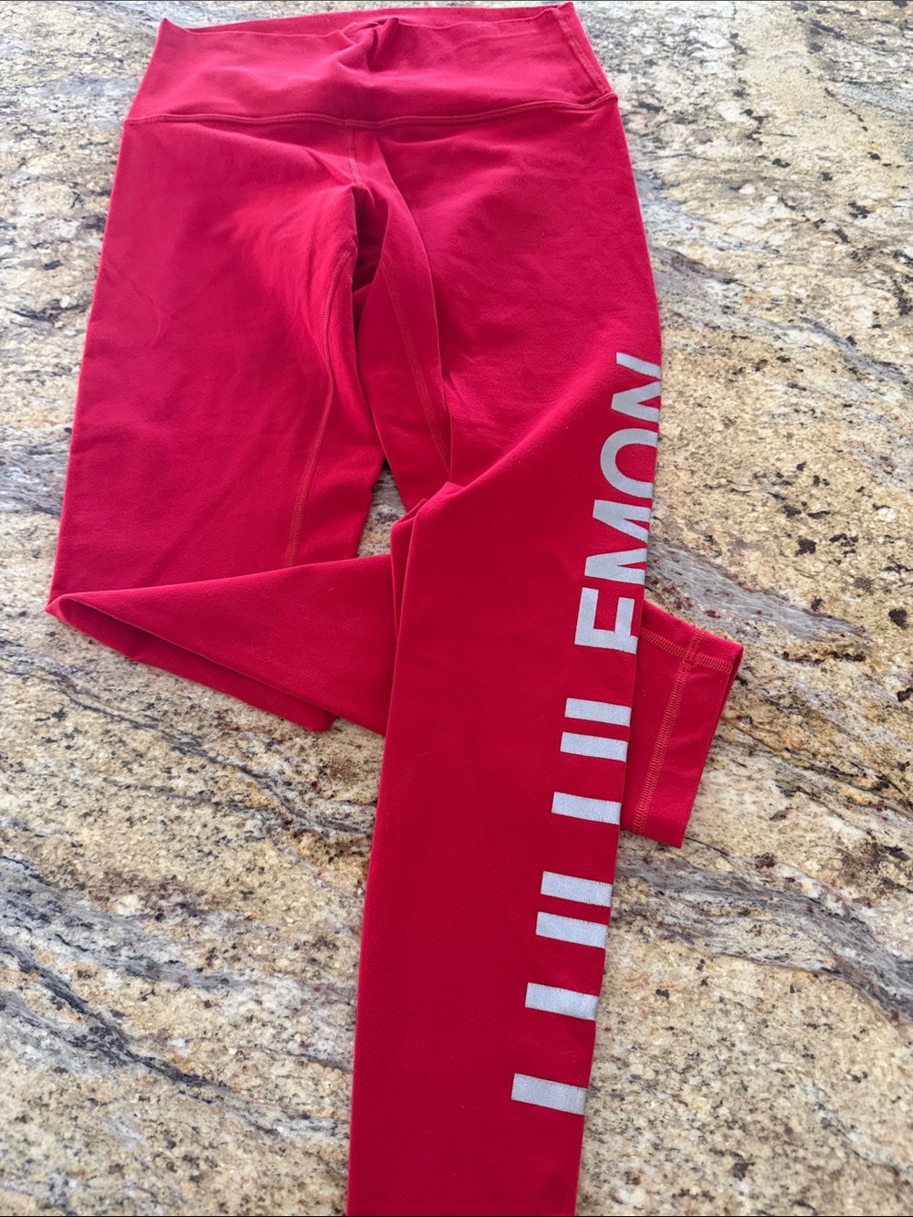 lululemon athletica Bright Red ' Leggings with Side Branding